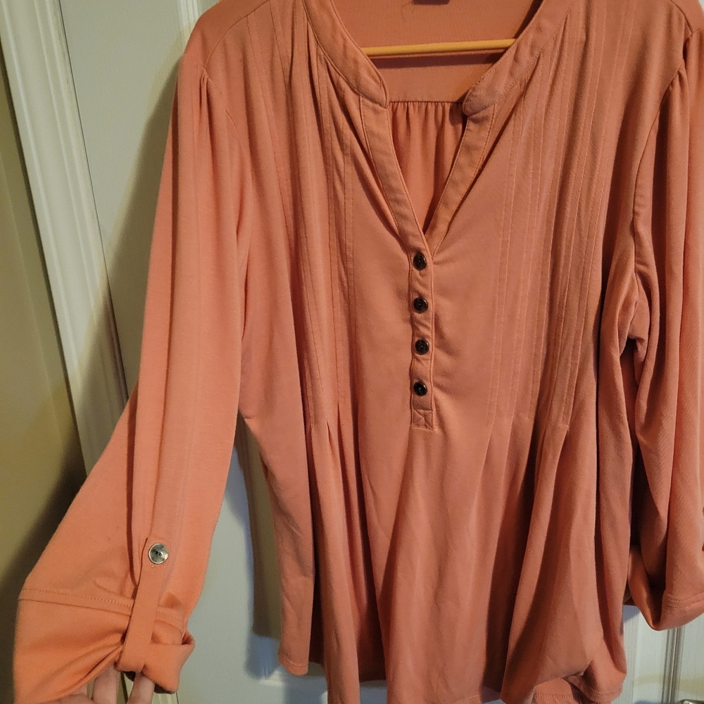3x New Directions tunic with tabbed sleeves